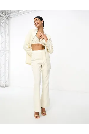 Never Fully Dressed Bridal tailored trouser suit co-ord in ivory