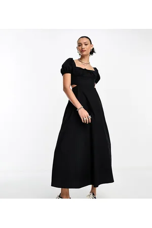 COLLUSION Milkmaid cut out detail maxi dress in