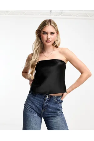 New Look Satin bandeau top in