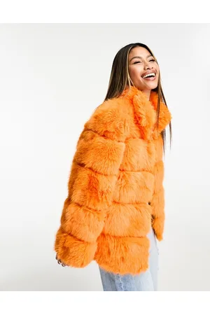 Jayley Faux fur ribbed short jacket in