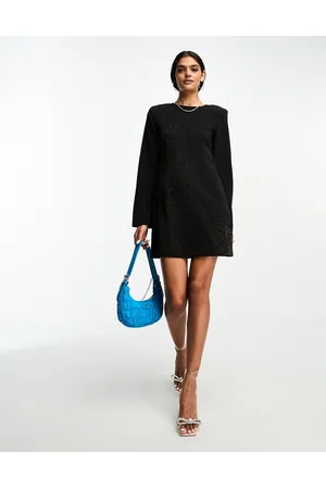 Y.A.S Tailored mini dress with open back in diced