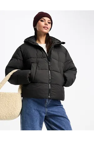 Lee Lee hooded puffer jacket with tonal logo in washed