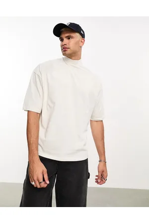 ASOS Oversized t-shirt with turtle neck in white