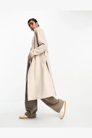SELECTED Femme belted formal coat in cream