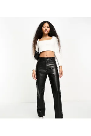 Stradivarius Petite faux leather skinny trouser in