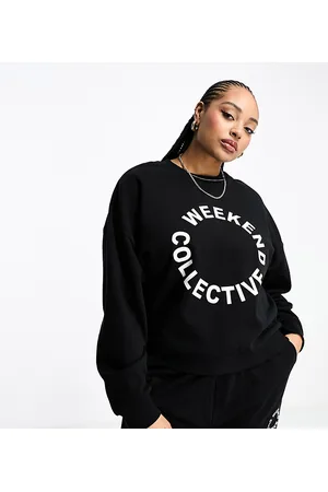 ASOS Curve co-ord oversized sweatshirt with logo in