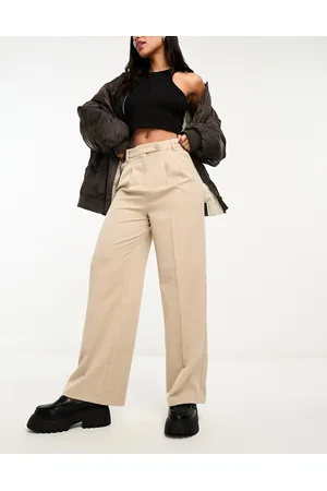 New Look Wide leg trousers in stone