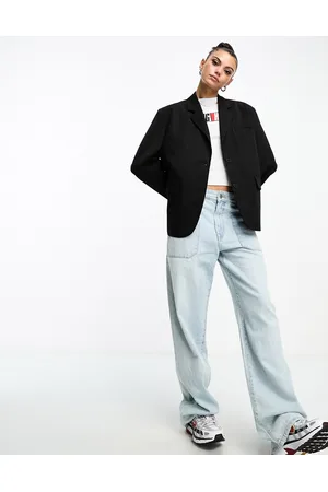 Stradivarius STR oversized tailored blazer in