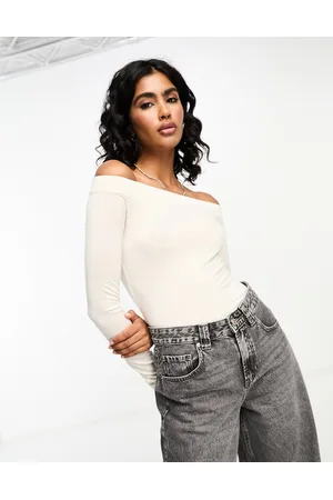 MANGO Capsule bardot ruched top in