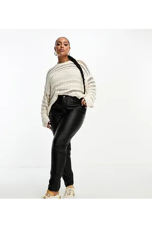 In The Style Exclusive coated high waisted skinny jeans in
