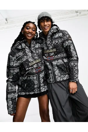 Napapijri Rainforest water-resistant overhead hooded jacket in paisley print
