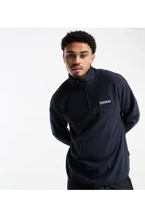 Napapijri Morgex premium tonal logo 1/4 zip sweat in Exclusive at ASOS