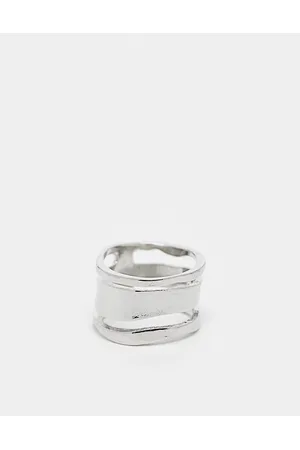 ASOS Stacked ring with molten design in tone