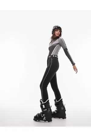 Topshop Sno stretch slim leg ski trouser with stirrups in