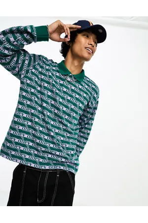 Obey Jacquard logo polo in