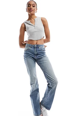 Stradivarius Tall straight leg jean in vintage wash