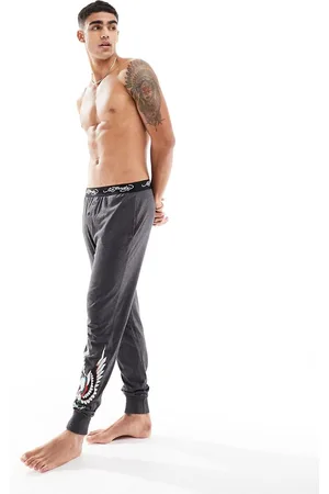 ED HARDY Dibney lounge pants with tattoo graphic in