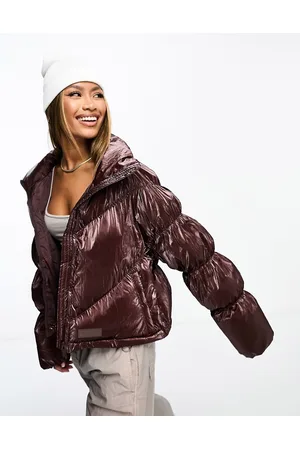 Sixth June Oversized iridescent puffer jacket in