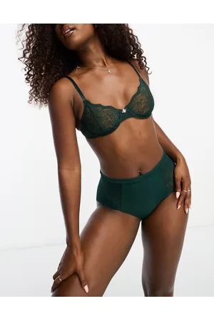 Monki Mix and match lace wire bra in dark
