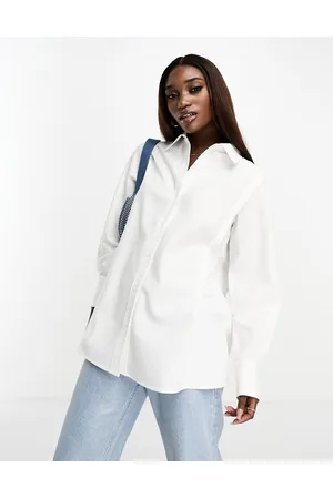 4th & Reckless Dropped shoulder front pleat shirt in