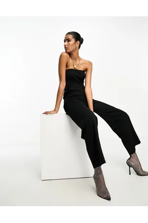 River Island Bardot corset jumpsuit in