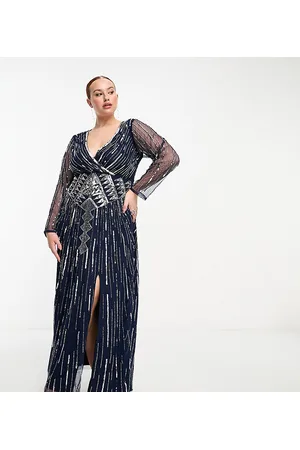 Frock and Frill Wrap front maxi dress in