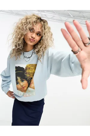 Fiorucci Relaxed sweatshirt with angels poster graphic in
