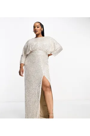TFNC Sequin kimono sleeve maxi dress in