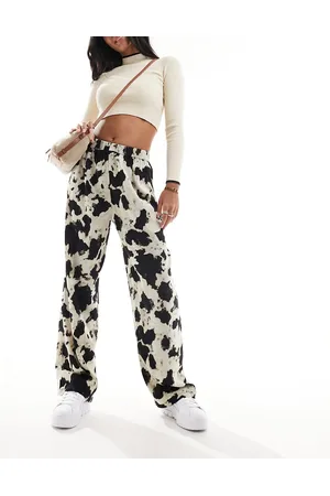 Object Wide leg trouser co-ord in cow print