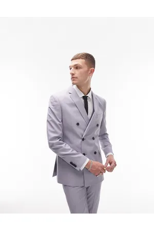 Topman Skinny double breast jacket in