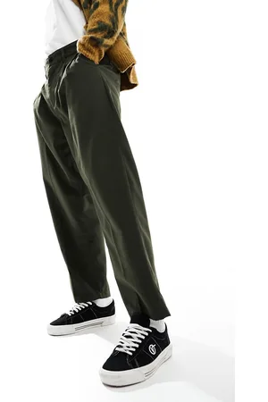 Obey Fubar relaxed pleated trousers in