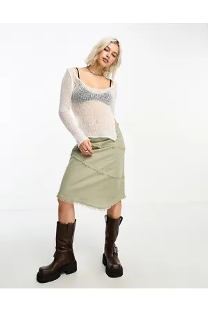 COLLUSION Oversized open knit jumper in ecru