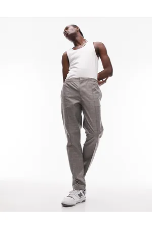 Topman Straight elasticated waist trousers in