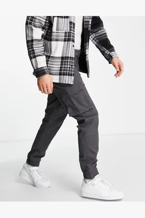 Only & Sons Slim fit cargo trousers with cuffed bottom in