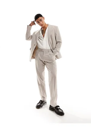 Viggo Micro check seersucker suit trouser in