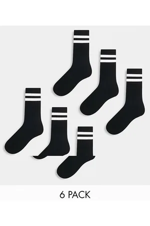 New Look 3 pack stripe sport socks in