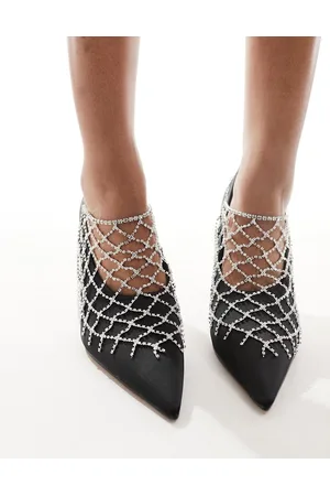 My Accessories London rhinestone heel covers set in