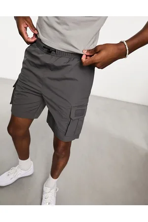 Karl Kani Rubber signature cargo shorts in washed black