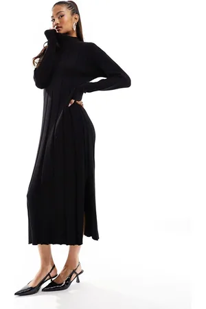River Island Maxi high neck knit dress in