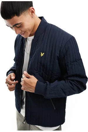 Lyle & Scott Icon logo borg lined quilted jacket in