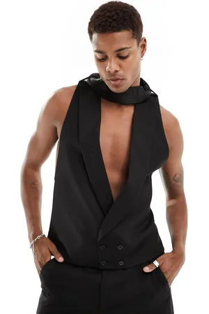 ASOS Halter suit waistcoat with scarf in