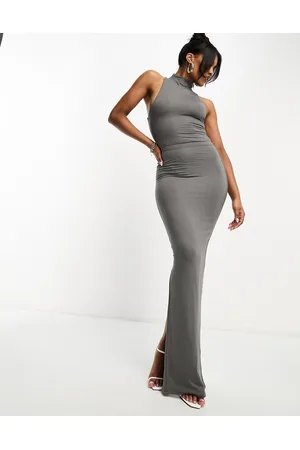 Naked Wardrobe Butter basics maxi skirt co-ord in charcoal
