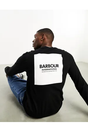 Barbour Exhaust long sleeve t-shirt with back print in
