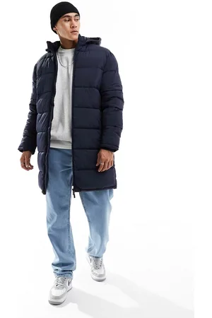 SELECTED Longline puffer jacket with hood in
