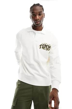 Tommy Hilfiger Relaxed luxe varsity rugby shirt in