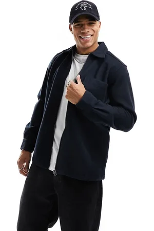 Only & Sons Faux wool zip through shacket in