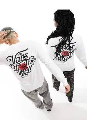 Vans Rose long sleeve backprint t-shirt in