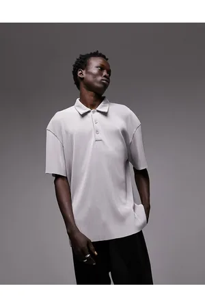 Topman Oversized fit plisse polo in
