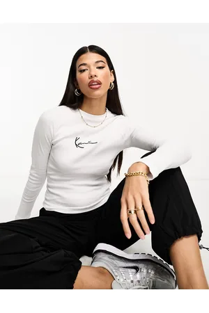 Karl Kani Small signature long sleeve ribbed t-shirt in