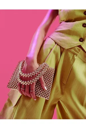 ASOS Beaded mini ball grab clutch bag in